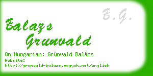 balazs grunvald business card