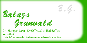 balazs grunvald business card